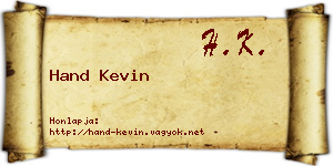 Hand Kevin névjegykártya